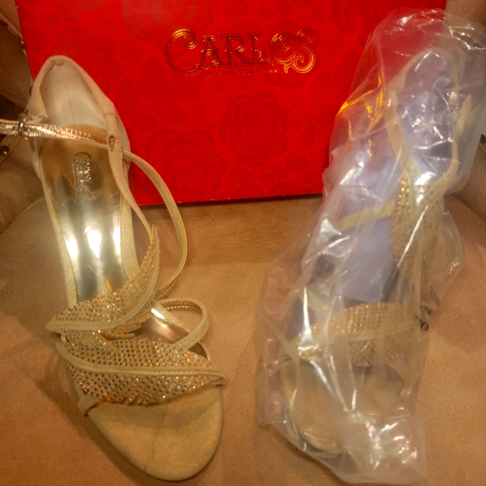 High heel rhinestone shoes